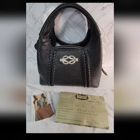 Brighton Suri Handbag satchel cross body bag genuine leather-Small size. - Picture 3 of 10